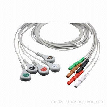 AAMI 5 leads ECG lead wire snap